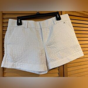Calvin Klein White Textured High-Waist Women's Shorts